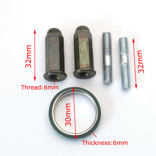 Exhaust Bolt Stud Nut Gasket Kit For GY6 Scooters 50cc To 150cc – M6 Thread