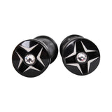 NCY ALUMINUM THROTTLE GRIP SET SCOOTER 50cc & 150cc (7/8) *BLACK W/RHINESTONE*