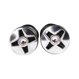 NCY ALUMINUM THROTTLE GRIP SET SCOOTER 50cc & 150cc (7/8) *SILVER W/RHINESTONE*