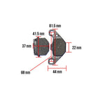 BRAKE PADS FOR PIAGGIO, TGB, ADLY, ROUGHHOUSE 2018 WITH 12" WHEELS