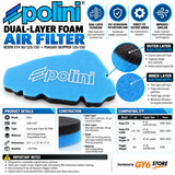 Polini Dual Layer Foam Air Filter Vespa ET4 50 125 150 Piaggio Skipper