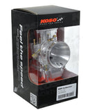 KOSO KSR 32mm CARBURETOR FEATURES A SEMI-FLAT D-SHAPED SLIDE FOR GY6 SCOOTERS