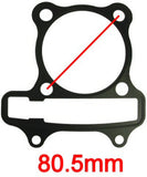 180cc (63mm BORE) CYLINDER GASKET SET GY6 B-BLOCK 80.5mm DIAGONAL *57mm SPACING*
