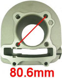 SSP-G 180cc - 206cc (63mm BORE) GY6 CYLINDER SET WITH *57mm SPACING* FLAT CAST