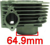 SSP-G 180cc - 206cc (63mm BORE) GY6 CYLINDER SET WITH *57mm SPACING* FLAT CAST