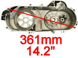 CHROME BELT DRIVE / CRANKCASE COVER FOR 50cc QMB139 MOTORS SHORT CASE MODEL