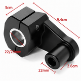 7/8" 22mm Motorcycle Handlebar Risers 30mm Rise Dirt Bike ATV Black Universal