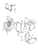 FAN COVER GASKET FOR CHINESE SCOOTERS WITH 50cc QMB139 MOTORS