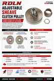 RED LINE ADJUSTABLE SHEAVE CLUTCH PULLEY 139QMB 50cc 80cc 100cc