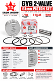 Taida 61mm 171cc Cast Piston Kit 15mm Pin 2V GY6 125 150cc Made Taiwan