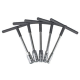 5-Piece T-Handle Socket Wrench Set (8mm, 10mm, 12mm, 13mm, 14mm)