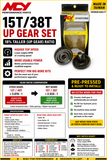 NCY GEAR SET (15*38) DROP IN PRE PRESSED GEAR SET FOR 150cc - 232cc GY6 MOTORS