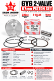 TAIDA 67mm 232cc Cast Piston Kit 15mm Pin 2V GY6 205 232cc Taiwan