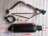 EXHAUST SYSTEM MUFFLER FOR GY6--125CC--black