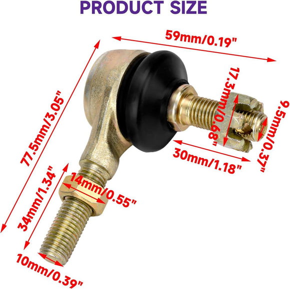 10mm Left Right Hand Tie Rod Ball Joint--(pairs)