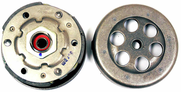 JOG 90 Clutch - Drive Pulley with Clutch Bell,  2 Stroke, 16 Spline