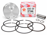 TAIDA 67mm 232cc Cast Piston Kit 15mm Pin 2V GY6 205 232cc Taiwan