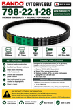 Bando 798-22.1-28-10.0K CVT Drive Belt Yamaha Cygnus 125 2JS-E7641-10 Japan