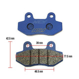 NCY REAR BRAKE PAD SET FOR 50cc QMB139 AND 150cc GY6 SCOOTERS