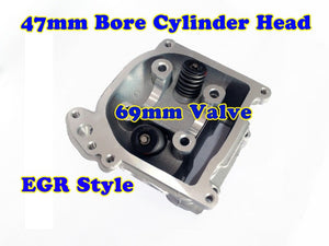 GY6 80cc 47mm Bore EGR cylinder head with 69mm valve