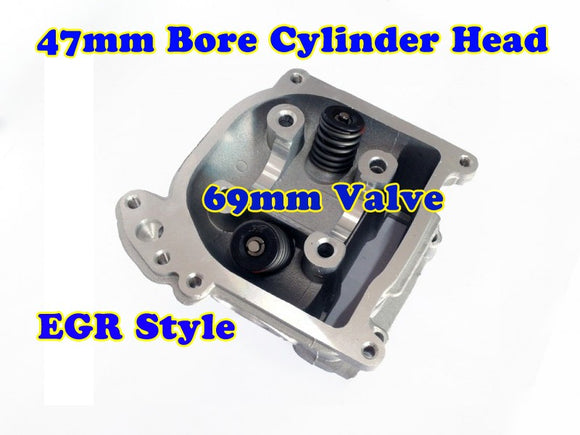 GY6 80cc 47mm Bore EGR cylinder head with 69mm valve