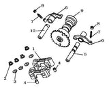 cam holder retainer bracket and rocker arms 50cc（64mm Valve） - ChinesePartsPro