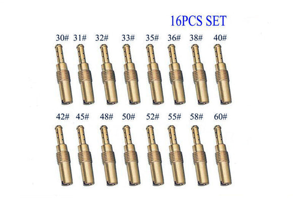 16pcs carbuetor idel jet set for GY6 & 150cc and 125cc GY6 carburetors