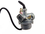 50cc 70cc 90cc 110cc PZ19 Carburetor  w/ Choke Cable Bracket Dual Fuel Petcock - ChinesePartsPro