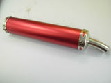 Performance Muffle exhaust GY6 50cc Matte Red -S - ChinesePartsPro