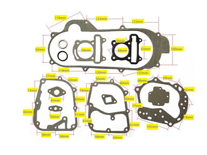 47mm 80cc GY6 short Case Gasket Set - ChinesePartsPro