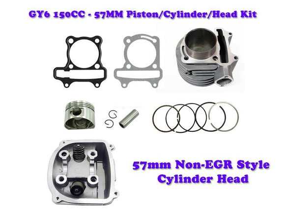 57mm GY6 150cc Cylinder Engine kit with Non-EGR Head