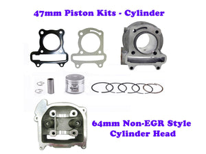 QMB139 47MM Cylinder Engine Kit with 64mm Non-EGR Head