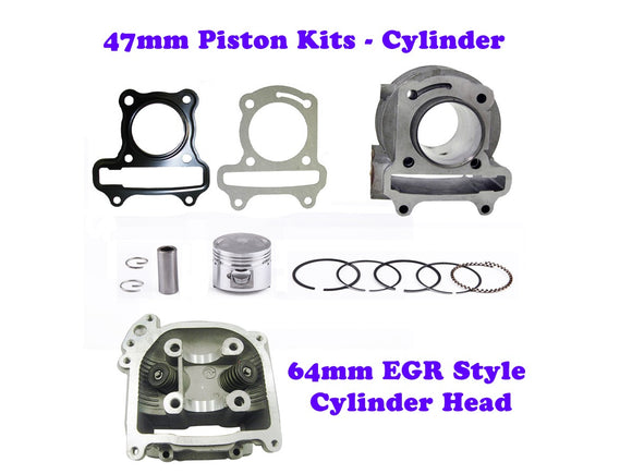 QMB139 47MM Cylinder Engine Kit with 64mm -EGR Head