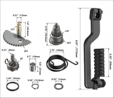 Start Gear + Start Clutch + Kick Pedal Kit Replacement for GY6 49cc 50cc 139qmb Scooters