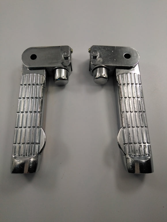 Motorcycle Footpegs Aluminum Chrome Foot pegs Footrest Footboards