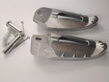 MOTORCYCLE FOOTPEGS ALUMINUM CHROME FOOT PEGS FOOTREST FOOTBOARDS