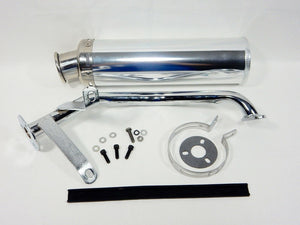 HIGH PERFORMANCE (CHROME) EXHAUST MUFFLER SYSTEM 150cc (MUFFLER & PIPE)