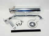 HIGH PERFORMANCE (CHROME) EXHAUST MUFFLER SYSTEM 150cc (MUFFLER & PIPE)