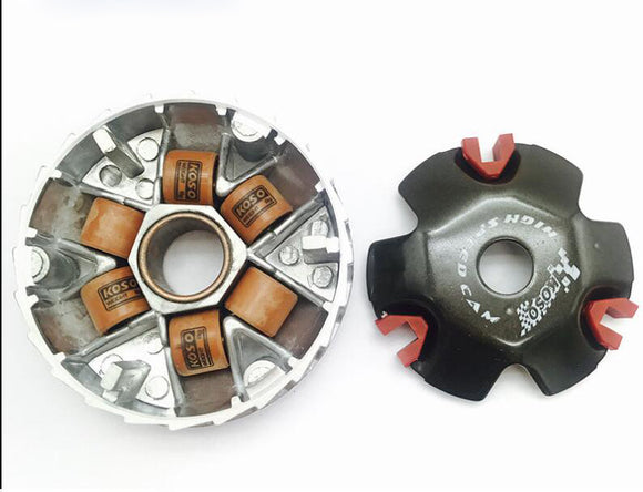 High Performance Variator Drive Pulley with 8 gram Roller Weights for Chinese Scooter GY6 50cc 80cc 100cc