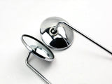 Mirrors - 8mm Rh Thread Chrome Round for gy6 - ChinesePartsPro