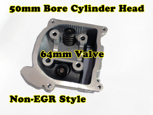 GY6 60cc 44mm Bore non-EGR cylinder head with 64mm valve