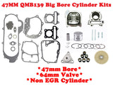QMB139 47mm Big Bore Cylinder Kit Non-EGR with *64mm Valve* - ChinesePartsPro