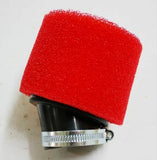 RED 41mm 42mm Bent Angled Foam Air Filter Pod 150cc PIT Quad Dirt Bike ATV Buggy