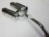 Twin Exhaust Pipe + Muffler 47cc 49cc Mini PIT Pocket Chopper Quad Dirt Bike ATV