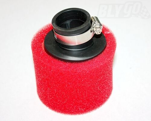 RED 35mm Angle Bent Foam Air Filter Pod Cleaner PIT Quad Dirt Bike ATV Buggy