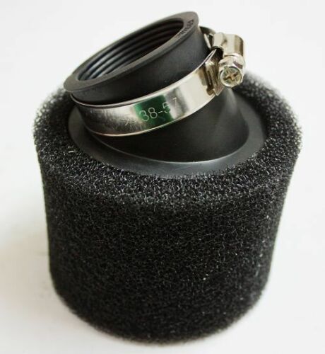 BLACK 45mm Bent Angled Foam Pod Air Filter PIT PRO Quad Dirt Bike ATV Dune Buggy