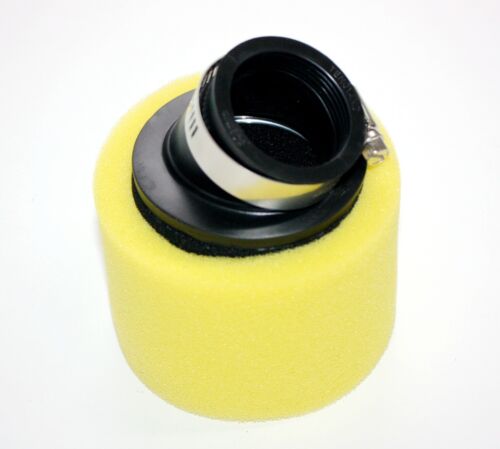 YELLOW 41mm 42mm Bent Angled Foam Air Filter Pod PIT Quad Dirt Bike ATV Buggy