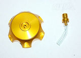 GOLD Alloy Gas Fuel Petrol Tank Cap + Breather 110cc 125cc PIT Trail Dirt Bike