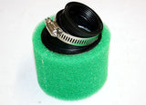 GREEN 45mm Bent Angled Foam Air Filter Pod PIT PRO Trai Quad Dirt Bike ATV Buggy