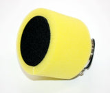 YELLOW 41mm 42mm Bent Angled Foam Air Filter Pod PIT Quad Dirt Bike ATV Buggy